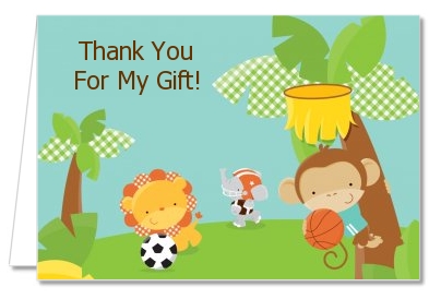 Team Safari - Baby Shower Thank You Cards