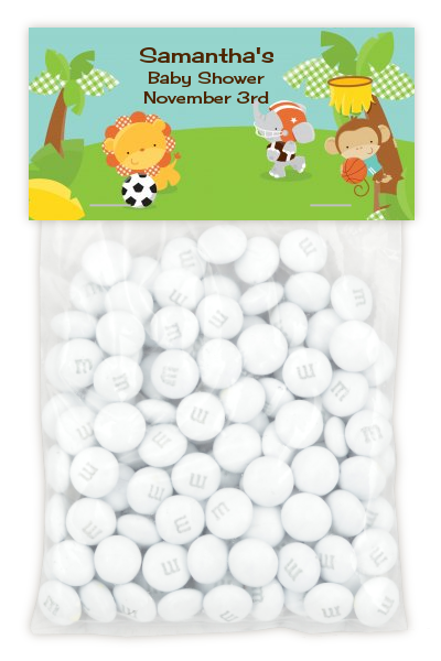 Team Safari - Custom Baby Shower Treat Bag Topper