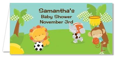 Team Safari - Personalized Baby Shower Place Cards