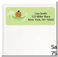 Sweet Pea African American Boy - Baby Shower Return Address Labels thumbnail