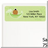 Sweet Pea African American Boy - Baby Shower Return Address Labels