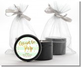 About To Pop Gold - Baby Shower Black Candle Tin Favors