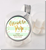 About To Pop Gold - Personalized Baby Shower Candy Jar