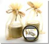 About To Pop Gold Glitter - Baby Shower Gold Tin Candle Favors