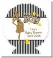 About To Pop Gold Glitter - Personalized Baby Shower Centerpiece Stand thumbnail
