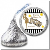About To Pop Gold Glitter - Hershey Kiss Baby Shower Sticker Labels