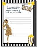 About To Pop Gold Glitter - Baby Shower Notes of Advice