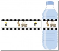 About To Pop Gold Glitter - Personalized Baby Shower Water Bottle Labels