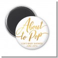 About To Pop Metallic - Personalized Baby Shower Magnet Favors thumbnail
