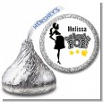 About to Pop Mommy Black - Hershey Kiss Baby Shower Sticker Labels thumbnail