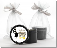 About To Pop Mommy Gold - Baby Shower Black Candle Tin Favors