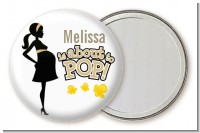 About To Pop Mommy Gold - Personalized Baby Shower Pocket Mirror Favors