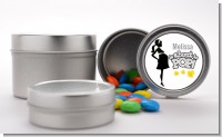 About To Pop Mommy Grey - Custom Baby Shower Favor Tins