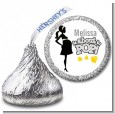 About To Pop Mommy Grey - Hershey Kiss Baby Shower Sticker Labels thumbnail