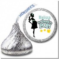 About To Pop Mommy - Hershey Kiss Baby Shower Sticker Labels