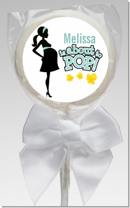 About To Pop Mommy - Personalized Baby Shower Lollipop Favors