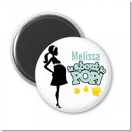 About To Pop Mommy - Personalized Baby Shower Magnet Favors