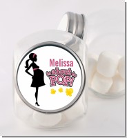 About to Pop Mommy Pink - Personalized Baby Shower Candy Jar