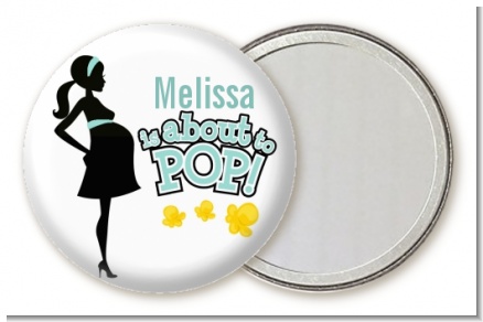 About To Pop Mommy - Personalized Baby Shower Pocket Mirror Favors