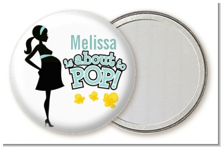 About To Pop Mommy - Personalized Baby Shower Pocket Mirror Favors