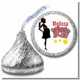 About To Pop Mommy Red - Hershey Kiss Baby Shower Sticker Labels thumbnail
