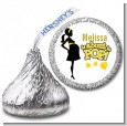 About to Pop Mommy Yellow - Hershey Kiss Baby Shower Sticker Labels thumbnail