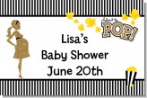 About To Pop Gold Glitter - Personalized Baby Shower Placemats