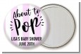 About To Pop Stripes - Personalized Baby Shower Pocket Mirror Favors thumbnail