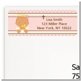 Angel Baby Girl Hispanic - Baptism / Christening Return Address Labels