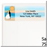 Beach Couple - Bridal Shower Return Address Labels