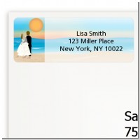 Beach Couple - Bridal Shower Return Address Labels