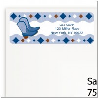Cowboy Western - Baby Shower Return Address Labels