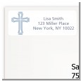 Cross Blue - Baptism / Christening Return Address Labels thumbnail