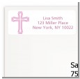 Cross Pink - Baptism / Christening Return Address Labels thumbnail