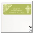 Cross Sage Green - Baptism / Christening Return Address Labels thumbnail