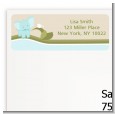 Elephant Baby Blue - Baby Shower Return Address Labels thumbnail