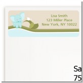 Elephant Baby Blue - Baby Shower Return Address Labels