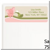 Elephant Baby Pink - Baby Shower Return Address Labels