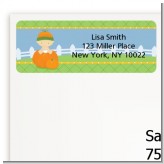 Pumpkin Baby Caucasian - Baby Shower Return Address Labels