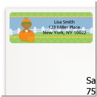 Pumpkin Baby African American - Baby Shower Return Address Labels