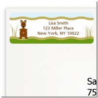 Kangaroo - Baby Shower Return Address Labels