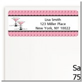 Martini Glasses - Bridal Shower Return Address Labels