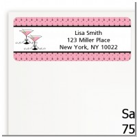 Martini Glasses - Bridal Shower Return Address Labels