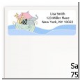 Noah's Ark Twins - Baby Shower Return Address Labels thumbnail