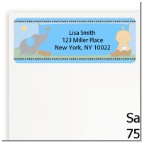 Our Little Peanut Boy - Baby Shower Return Address Labels