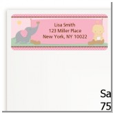 Our Little Peanut Girl - Baby Shower Return Address Labels