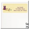 Retro Owl - Birthday Party Return Address Labels thumbnail