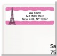 Pink Poodle in Paris - Baby Shower Return Address Labels thumbnail