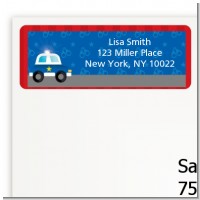 Police Car - Baby Shower Return Address Labels