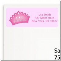 Princess Crown - Baby Shower Return Address Labels